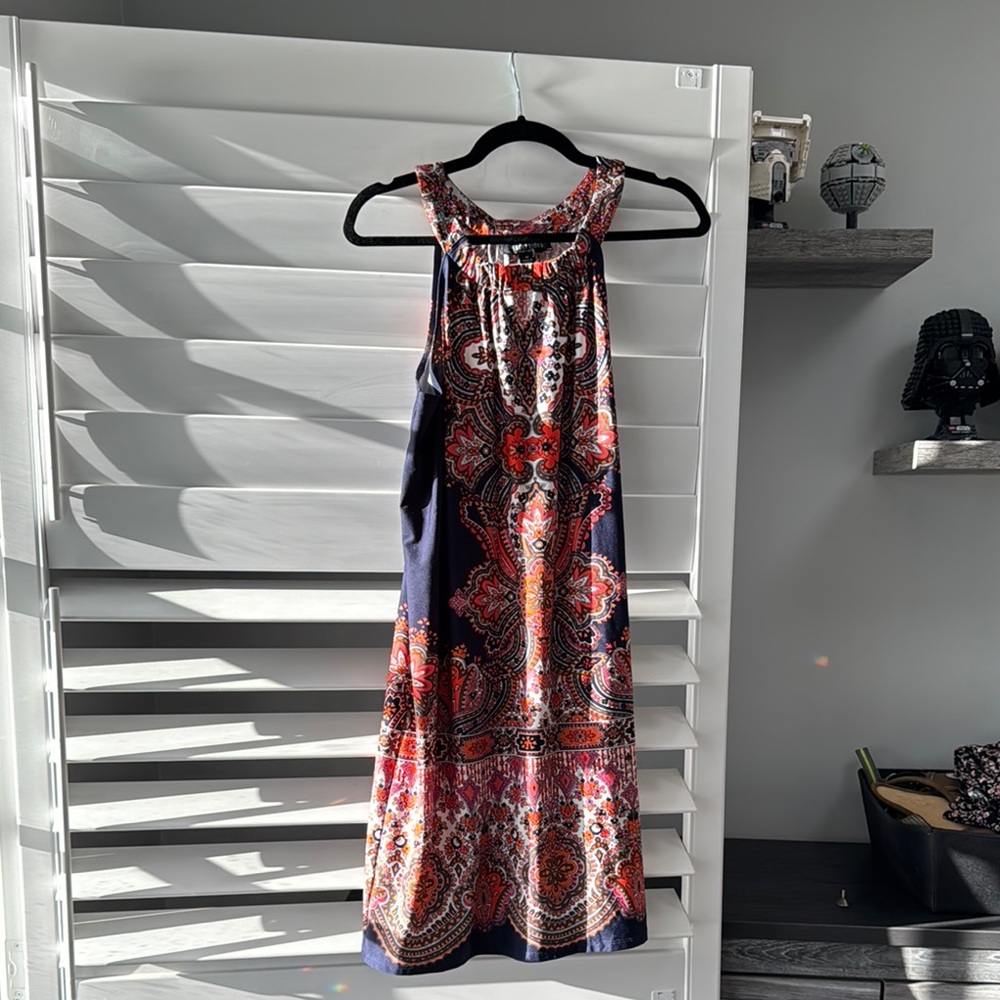 Elegant Multicolor Paisley Dress